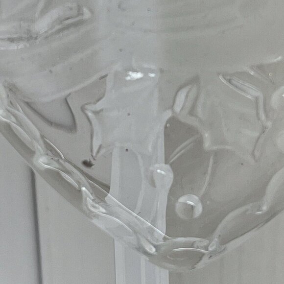 Vintage Mikasa Clear Glass Cardinal Bird Heart Christmas Valentines Ornament - Picture 5 of 12